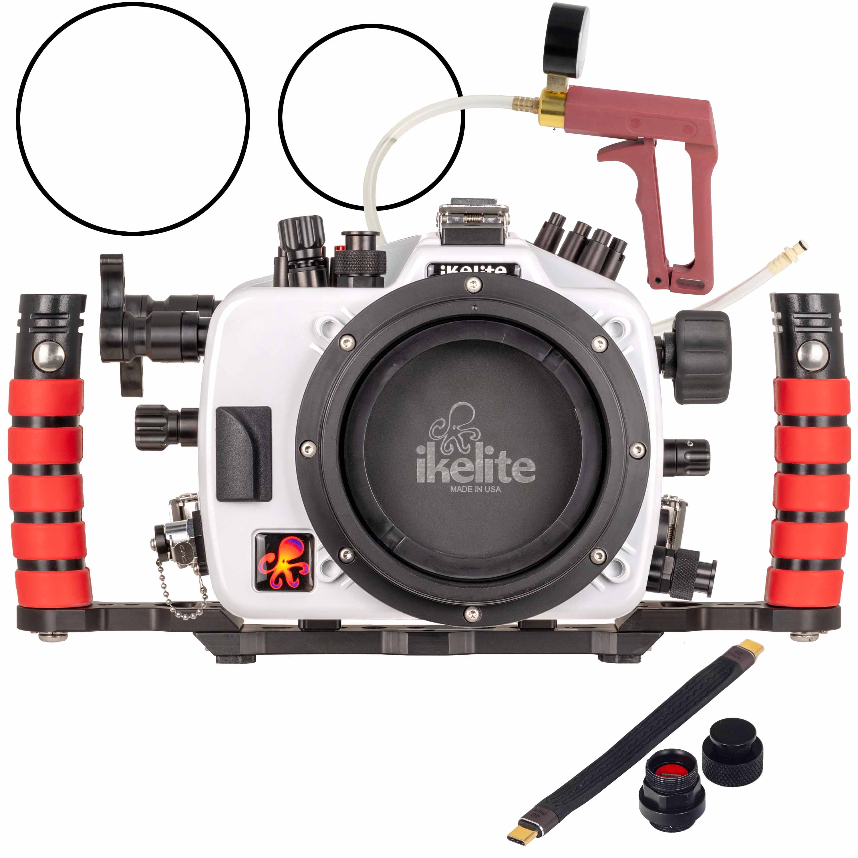 Ikelite 200DL Underwater Housing for Nikon Z8 Deluxe Version with Handles, Vacuum Pump, & USB-C Charging Bulkhead