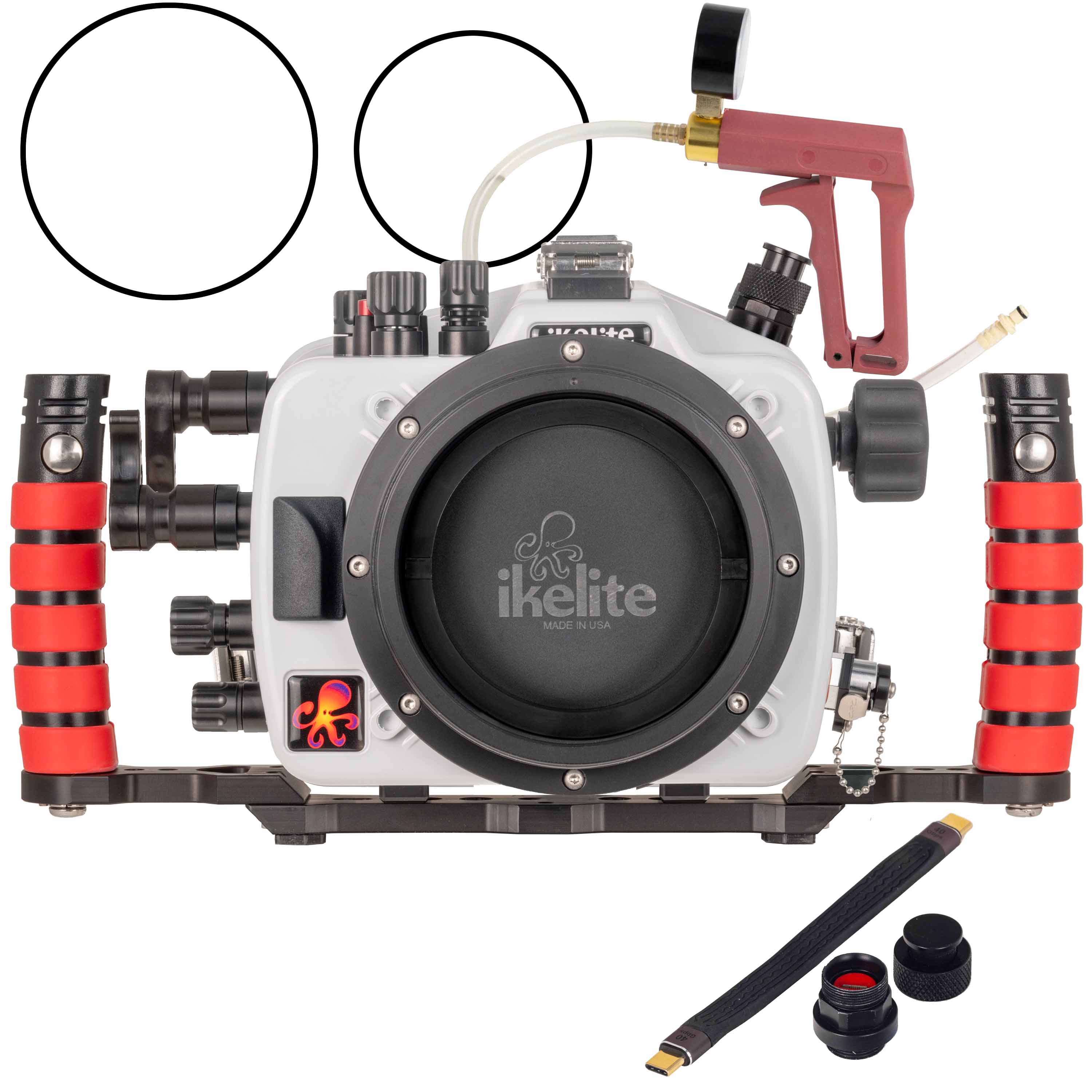 Ikelite 200DL Underwater Housing for Sony a7R IV, a7 IV Deluxe Version with Handles, Vacuum Pump, & USB-C Charging Bulkhead