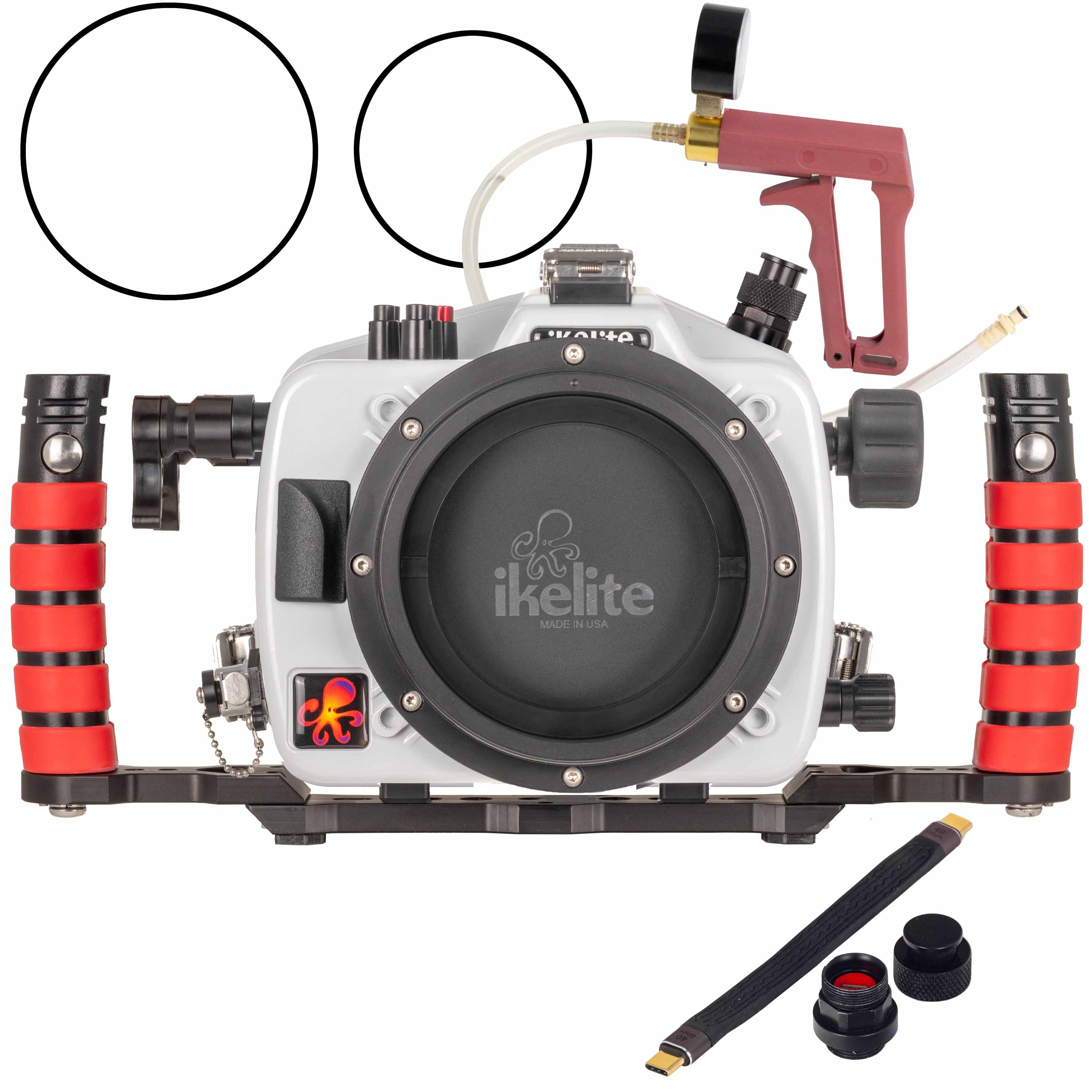 Ikelite 200DL Underwater Housing for Sony FX3, FX30 Deluxe Version with Handles, Vacuum Pump, & USB-C Charging Bulkhead